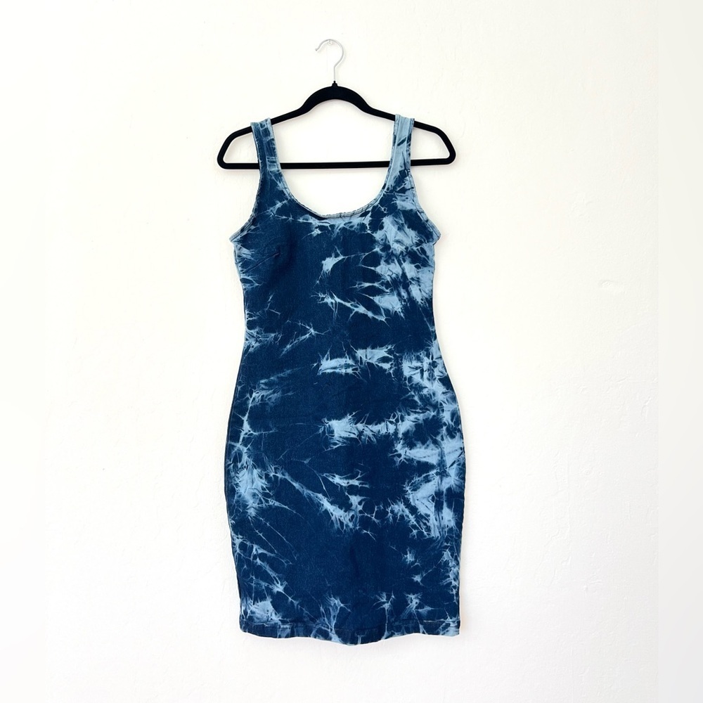 Acid Wash Mini Bodycon Denim Dress